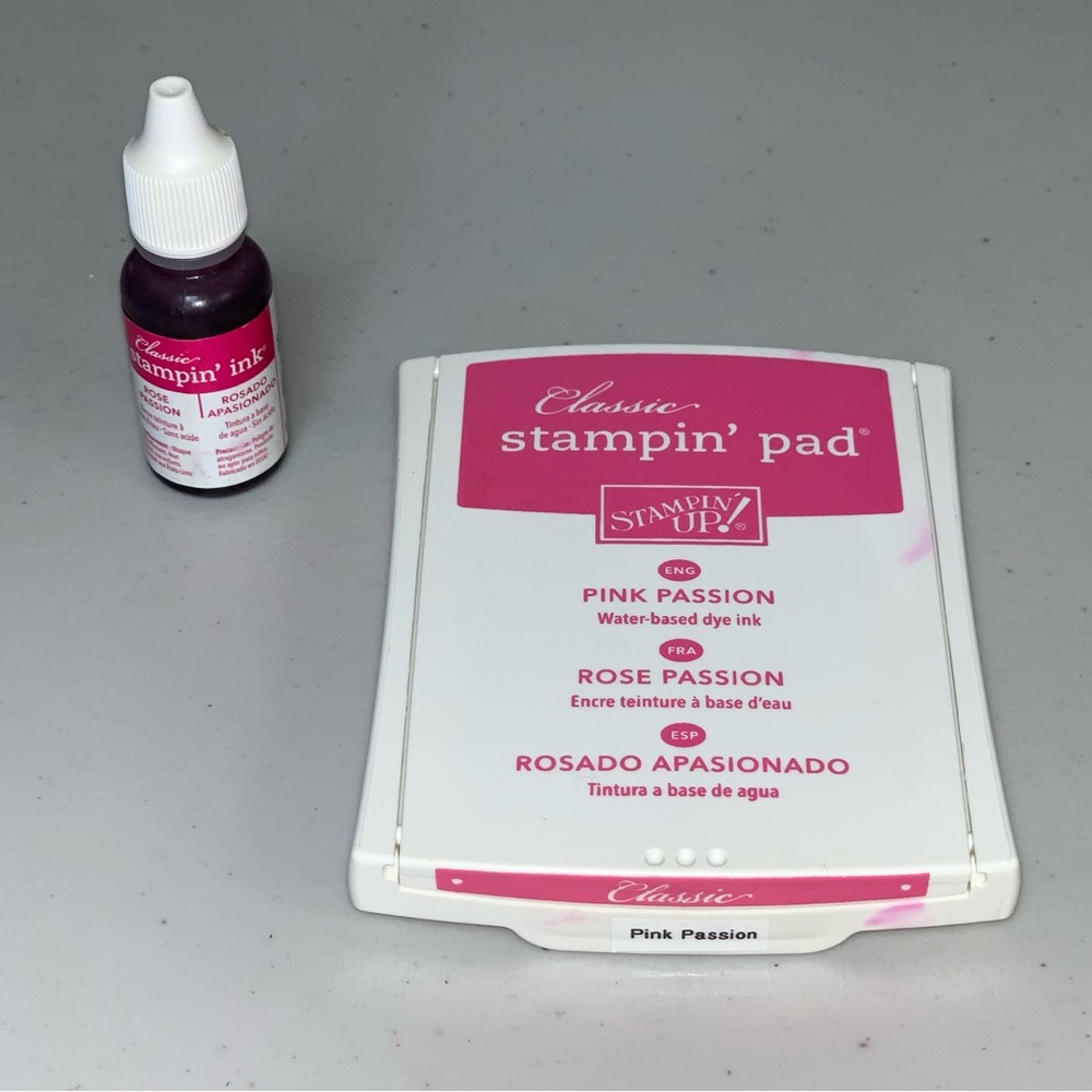 Stampin' Up Ink Pad Pink Passion Fuchsia Classic Refill Ink Bottle Set Scrapbook
